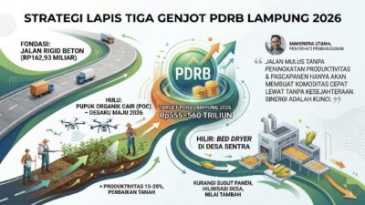 Sinergi Jalan Beton, POC, dan Bed Dryer Genjot PDRB Lampung 2026
