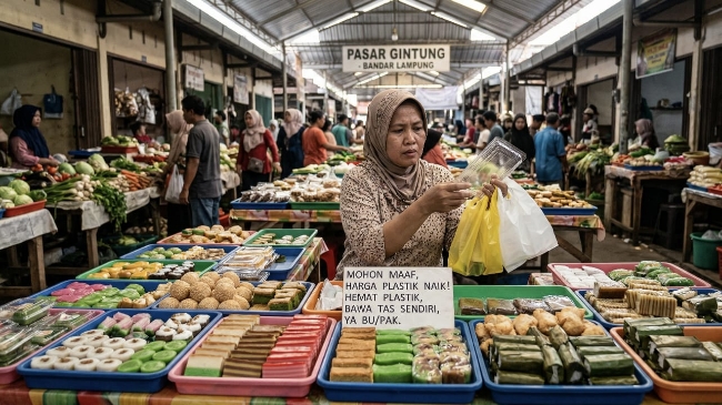Imbas Konflik Global, Harga Plastik Pukul Usaha Kecil di Lampung