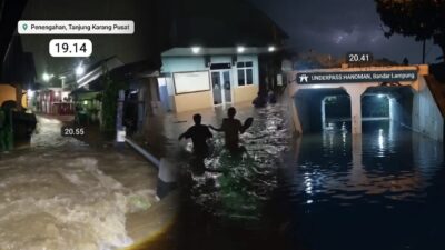 Hujan Deras dan Petir Landa Bandarlampung, Permukiman Hingga Akses Utama Terendam