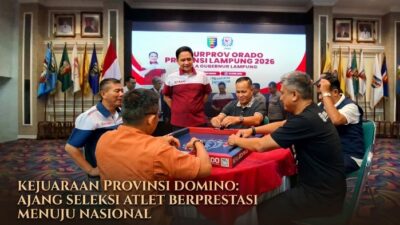 Bukan Sekadar Banting Kartu, Atlet Domino Lampung Incar Tiket Nasional