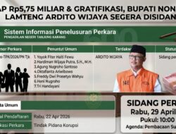 Dugaan Suap Rp5,75 M, Ardito Wijaya Disidang Pekan Depan