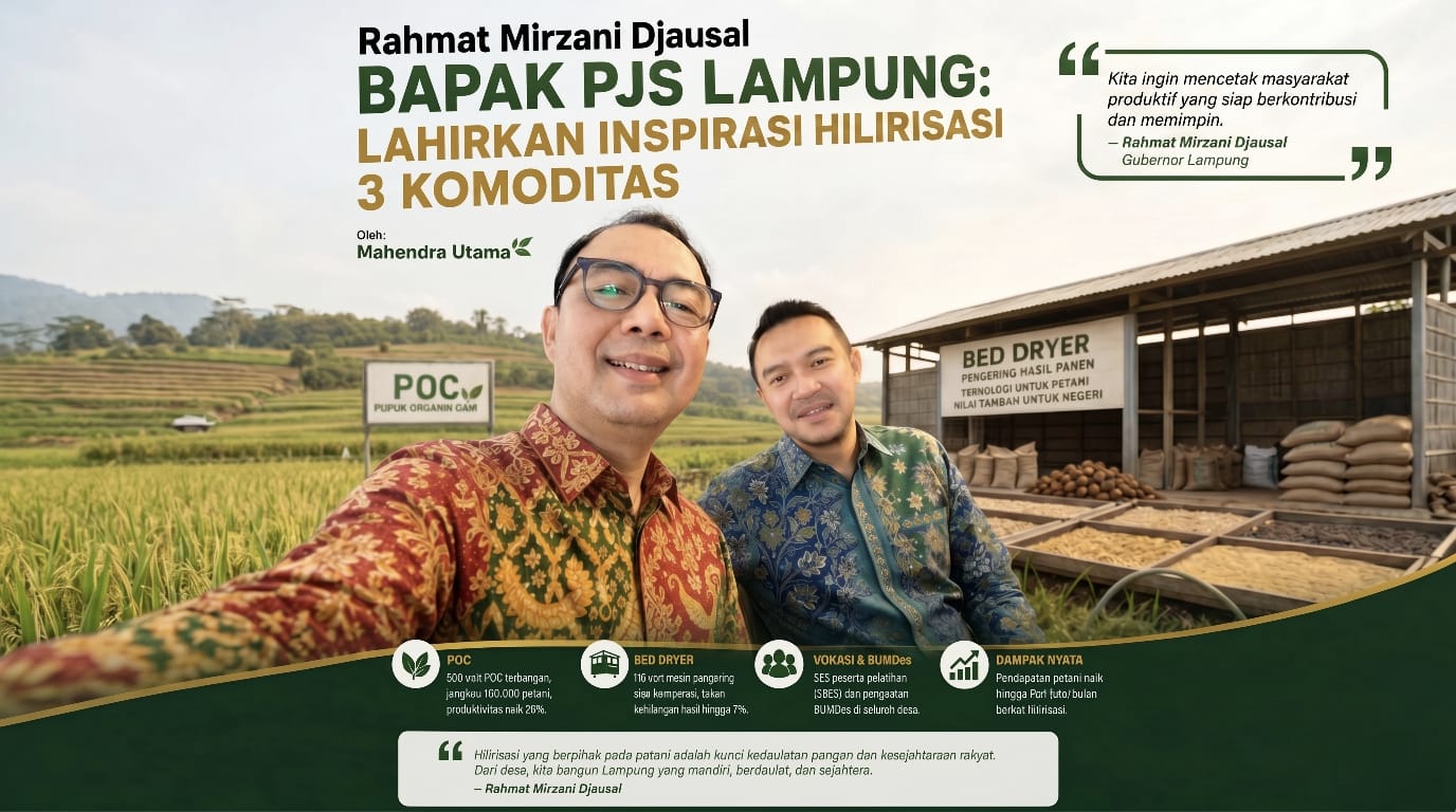 Rahmat Mirzani Djausal Bapak PJS Lampung: Lahirkan Inspirasi Hilirisasi 3 Komoditas