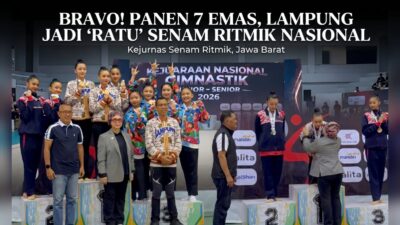 Bravo! Panen 7 Emas, Lampung Jadi 'Ratu' Senam Ritmik Nasional
