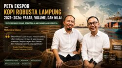 Peta Ekspor Kopi Robusta Lampung 2021-2026: Pasar, Volume, dan Nilai