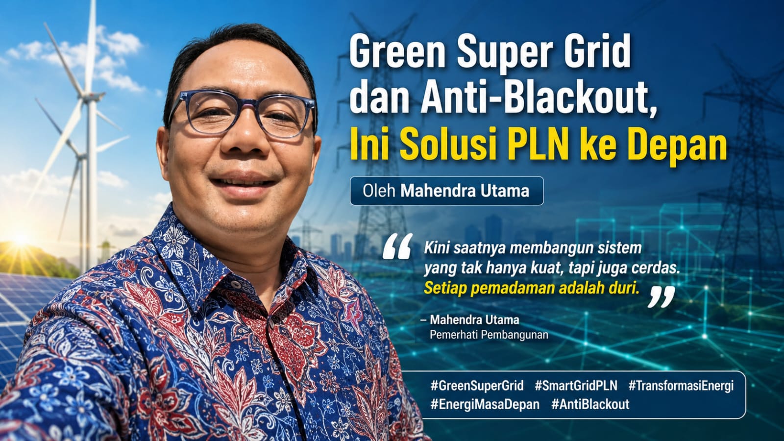 Green Super Grid dan Anti-Blackout, Ini Solusi PLN ke Depan