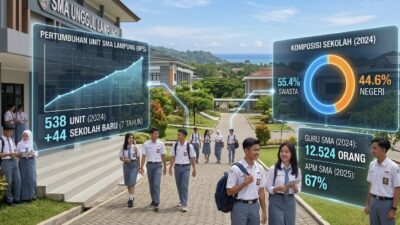 Sekolah Swasta Mendominasi, BPS Catat 538 SMA Berdiri di Lampung