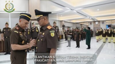 Teuku Rahmatsyah Resmi Jabat Wakajati Lampung, Saptono Pimpin Kejari Lamtim