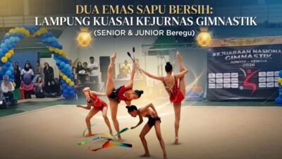 Kalahkan DKI dan Jateng, Lampung Borong Dua Emas Kejurnas Senam Ritmik
