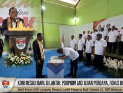 Pengurus Baru KONI Mesuji Dilantik, Porprov Jadi Ujian Perdana