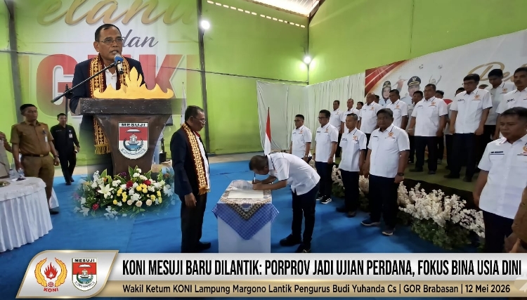 Pengurus Baru KONI Mesuji Dilantik, Porprov Jadi Ujian Perdana