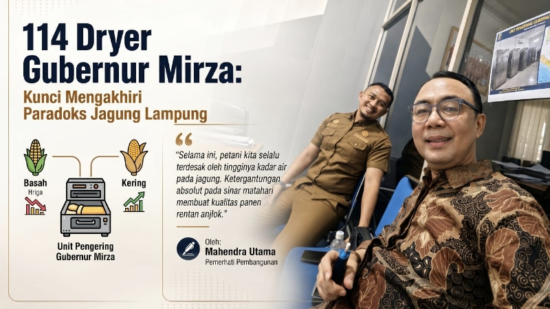 114 Dryer Gubernur Mirza: Kunci Mengakhiri Paradoks Jagung Lampung
