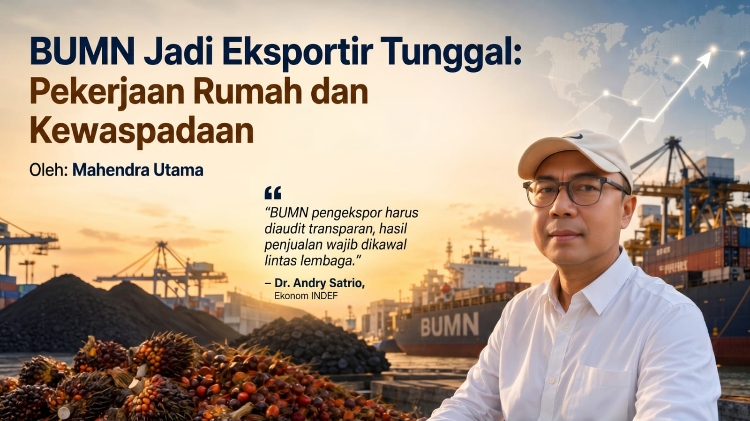 BUMN Jadi Eksportir Tunggal: Pekerjaan Rumah dan Kewaspadaan