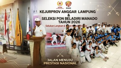Berebut Tiket PON Beladiri Manado, 55 Atlet Anggar Lampung Berlaga di Kejurprov 2026