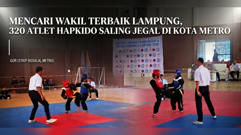 Mencari Wakil Terbaik Lampung, 320 Atlet Hapkido Saling Jegal di Kota Metro