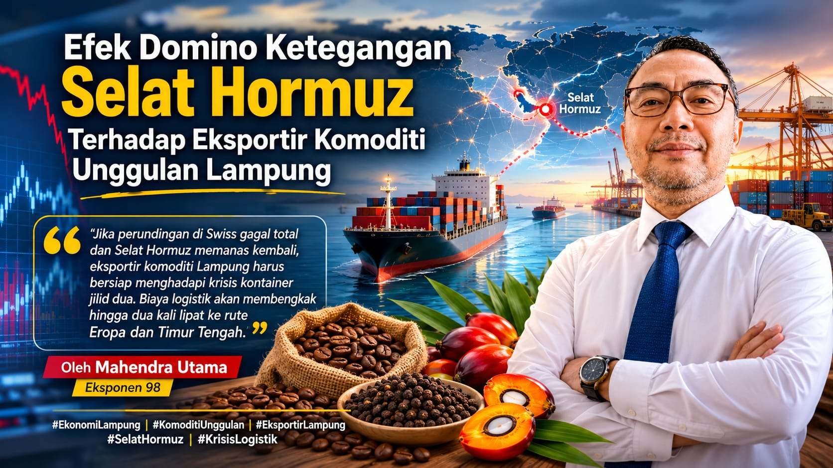 Efek Domino Ketegangan Selat Hormuz Terhadap Eksportir Komoditi Unggulan Lampung