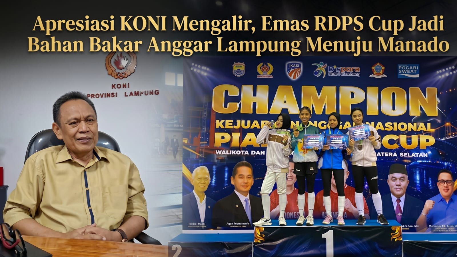 Apresiasi KONI Mengalir, Emas RDPS Cup Jadi Bahan Bakar Anggar Lampung Menuju Manado