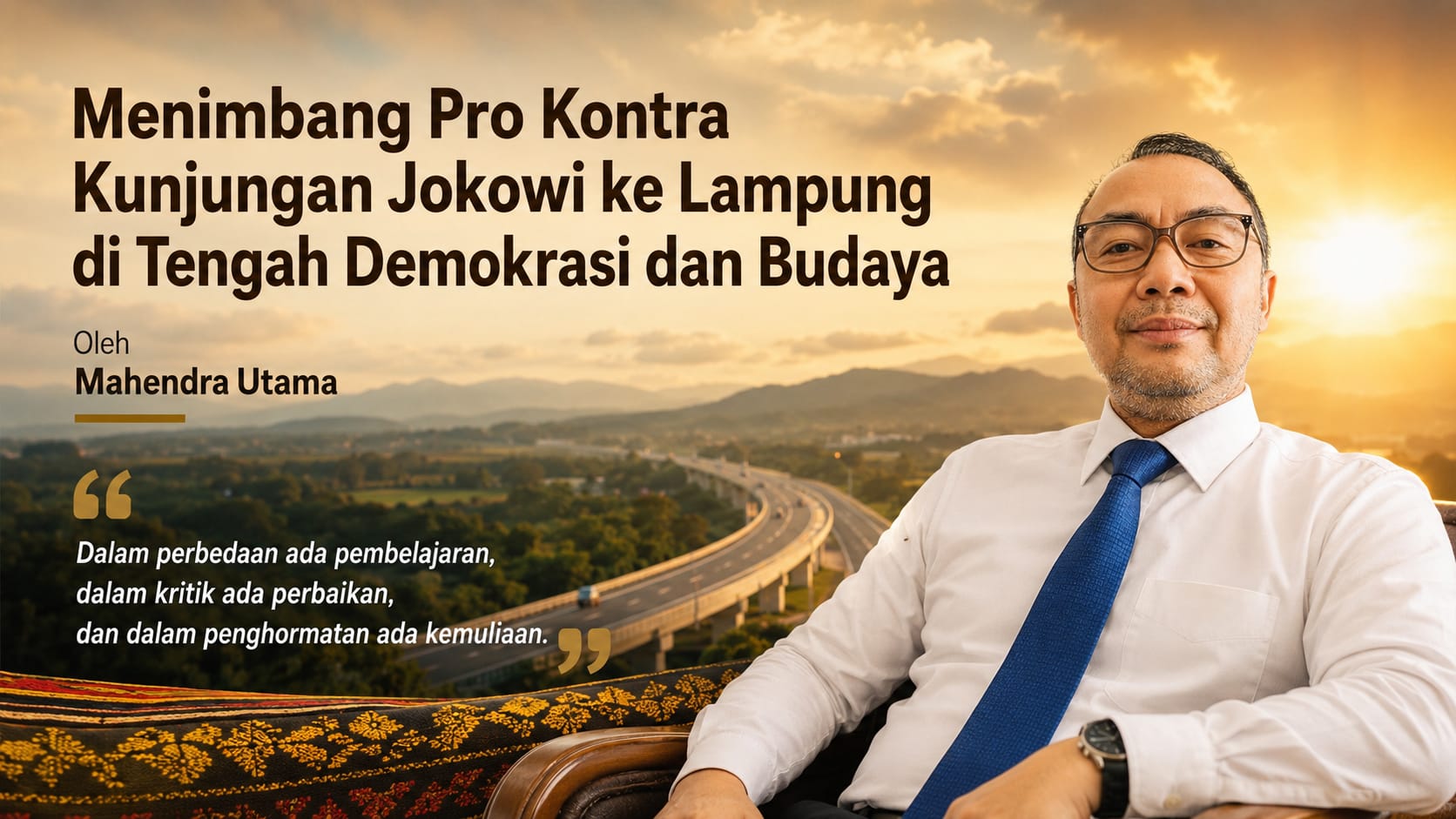 Menimbang Pro Kontra Kunjungan Jokowi ke Lampung di Tengah Demokrasi dan Budaya