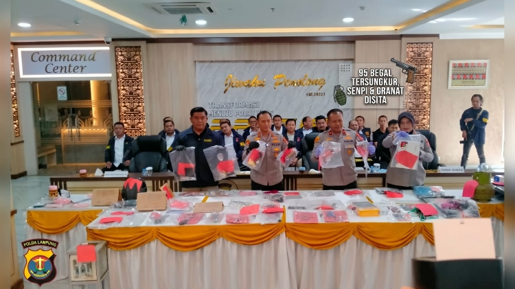 Bawa Senpi Rakitan Hingga Granat, Puluhan Pelaku Begal Digulung Polda Lampung