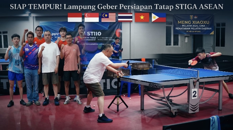 Target Level Dewa, Tim Tenis Meja Lampung Geber Persiapan Ekstra Bersama Pelatih Asing