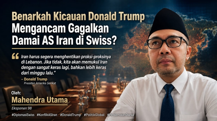 Benarkah Kicauan Donald Trump Mengancam Gagalkan Damai AS Iran di Swiss?
