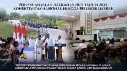 Prabowo Resmikan 7 Jalan Inpres di Lampung, Gubernur Mirza Lobi Tambahan Kuota