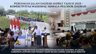 Prabowo Resmikan 7 Jalan Inpres di Lampung, Gubernur Mirza Lobi Tambahan Kuota