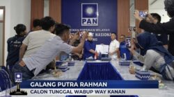 PAN Cabut SK Kadafi, Galang Putra Rahman Jadi Calon Tunggal Wabup Waykanan
