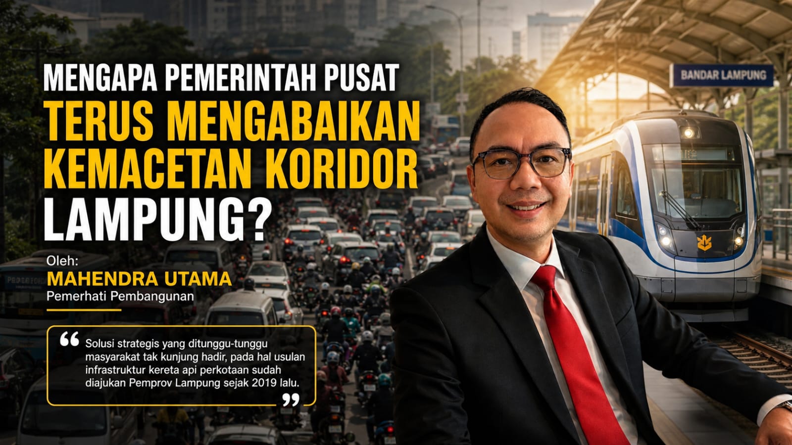 Mengapa Pemerintah Pusat Terus Mengabaikan Kemacetan Koridor Lampung?