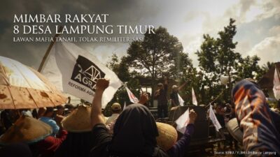 BPN dan Pemkab Lamban, Warga 8 Desa Lampung Timur Gelar Mimbar Lawan Mafia Tanah