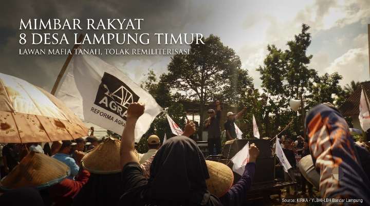 BPN dan Pemkab Lamban, Warga 8 Desa Lampung Timur Gelar Mimbar Lawan Mafia Tanah