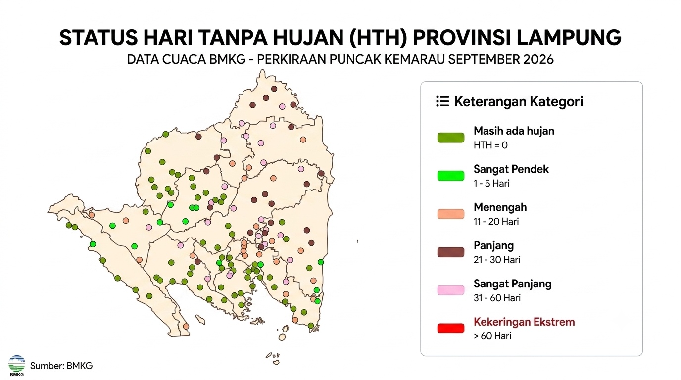 Lampung Masuk Fase Kritis Kemarau Panjang di September 2026