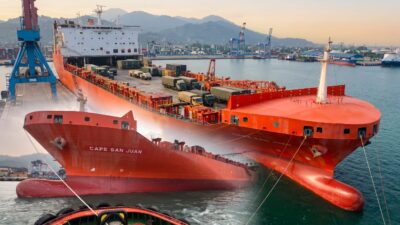 Merapat di Lampung, MV Cape San Juan Bongkar Alutsista Super Garuda Shield 2026