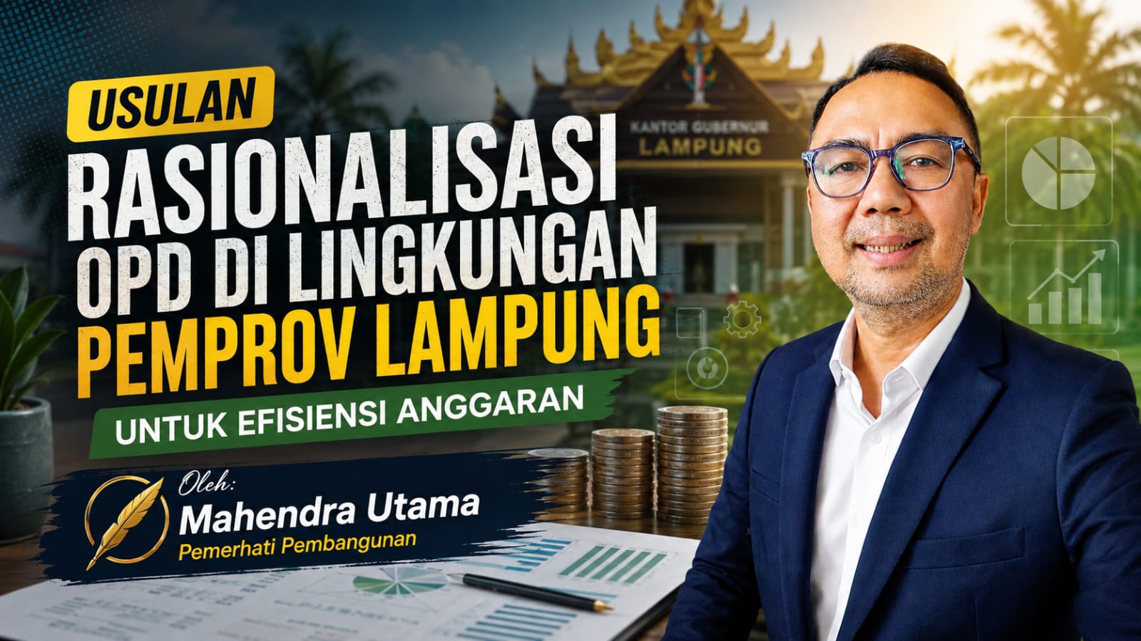 Usulan Rasionalisasi OPD di Lingkungan Pemprov Lampung untuk Efisiensi Anggaran