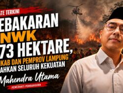 Kebakaran TNWK 673 Hektare, Pemkab dan Pemprov Lampung Kerahkan Seluruh Kekuatan