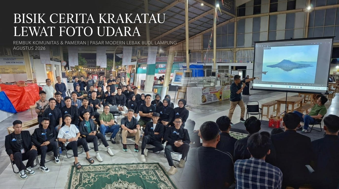 Tolak Narasi Horor Bencana, Warga Lampung Bingkai Sisi Lain Anak Krakatau Lewat Foto Udara