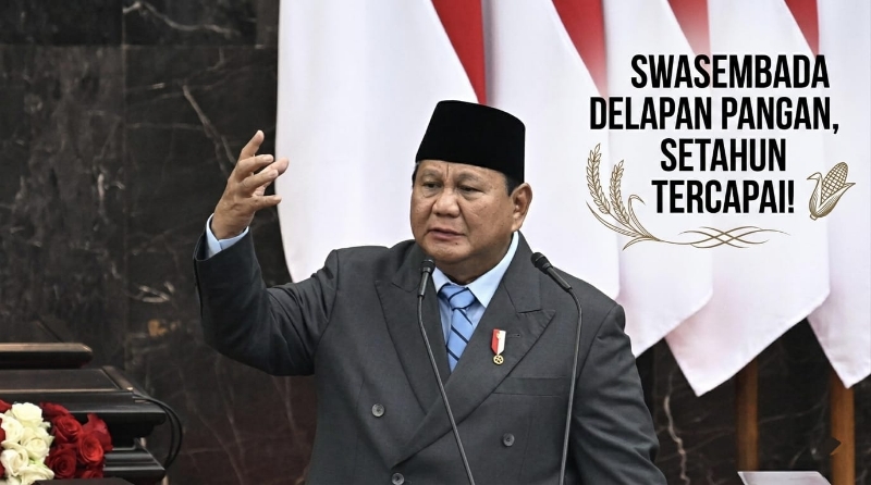 Swasembada 8 Komoditas Pangan Tercapai Setahun, Lebih Cepat dari Target