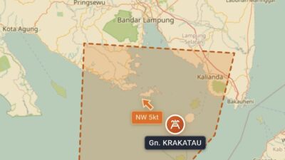 Lampung Minim Hujan Lebat, BMKG Justru Wanti-wanti Sebaran Abu Anak Krakatau