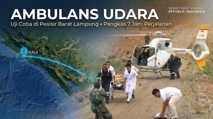 Ambulans Udara Mulai Uji Coba di Pesisir Barat Lampung, Pangkas 7 Jam Perjalanan Pasien