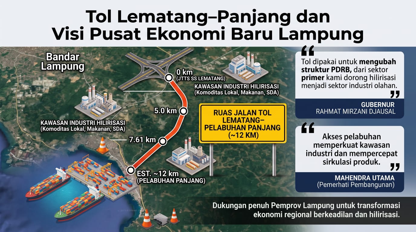 Tol Lematang-Panjang dan Visi Pusat Ekonomi Baru Lampung