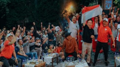 Jantung Berdebar di Babak Penalti, Nobar Pemprov Lampung Meledak Saat Timnas Angkat Trofi