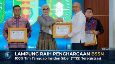 Lampung Raih Penghargaan BSSN: 100% TTIS Teregistrasi, Ini Kuncinya