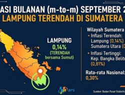 Inflasi Lampung Terendah di Sumatera, Daya Beli Terjaga
