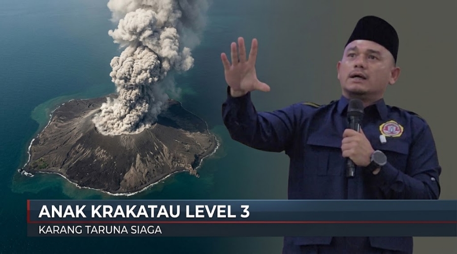 Anak Krakatau Level 3, Karang Taruna Lampung Siapkan Skema Evakuasi dan Logistik