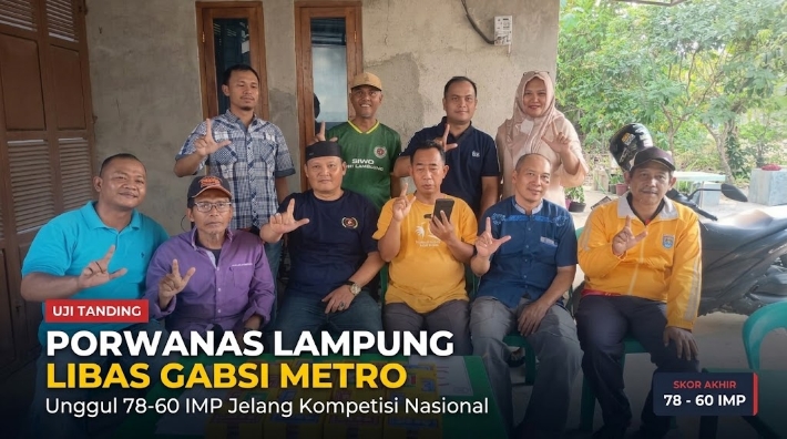 Laga Pemanasan, Tim Bridge Porwanas Lampung Libas GABSI Kota Metro