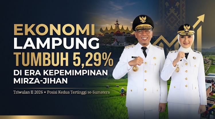 Ekonomi Lampung Tumbuh 5,29 Persen di Era Kepemimpinan Mirza-Jihan