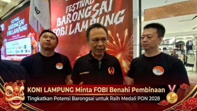 KONI Lampung Minta FOBI Benahi Pembinaan, Barongsai Bisa Sumbang Medali