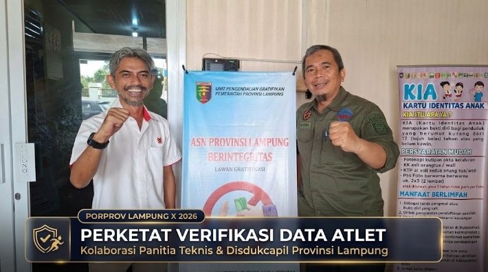 Cegah Atlet "Siluman", Panitia Porprov Lampung X 2026 Perketat Verifikasi bareng Disdukcapil