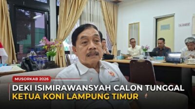 Lima Ambil Berkas Hanya Satu Bertahan, Deki Isimirawansyah Calon Tunggal KONI Lampung Timur