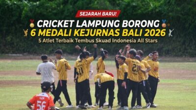 Usai Borong 6 Medali Kejurnas Bali, 5 Atlet Terbaik Cricket Lampung Masuk Skuad Penantang Timnas