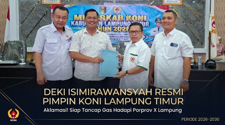 Menang Tanpa Lawan, Deki Isimirawansyah Langsung Uji Nyali Bawa KONI Lampung Timur ke Porprov